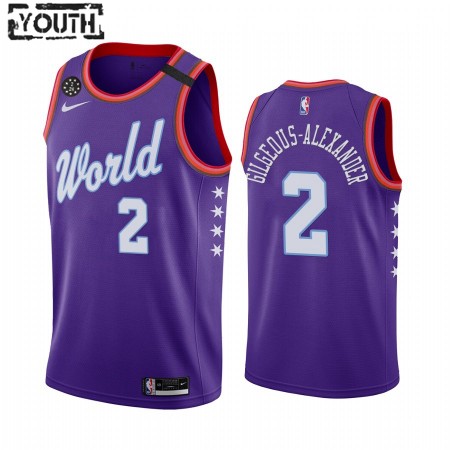 Barn Oklahoma City Thunder Tröja Shai Gilgeous-Alexander 2 Nike 2020 Rising Star Swingman